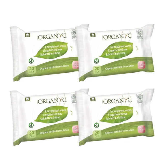 organyc-lingettes-hygi-ne-intime-100-coton-bio-80-lingettes-4x20 image 1