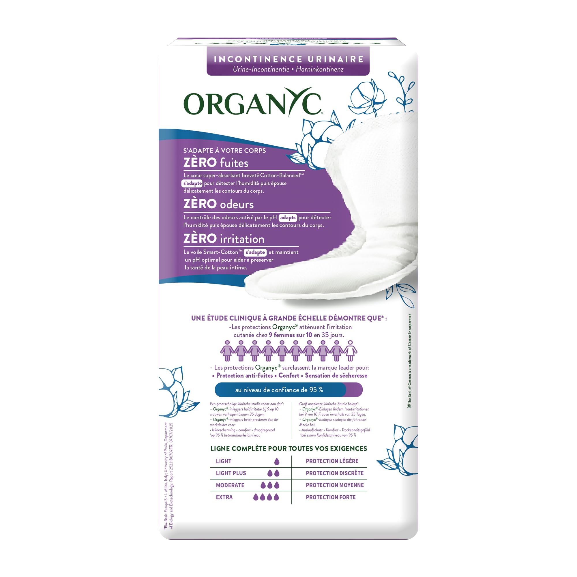 organyc-serviettes-fuites-urinaires-extra-peau-sensible-12-unit-s image 2