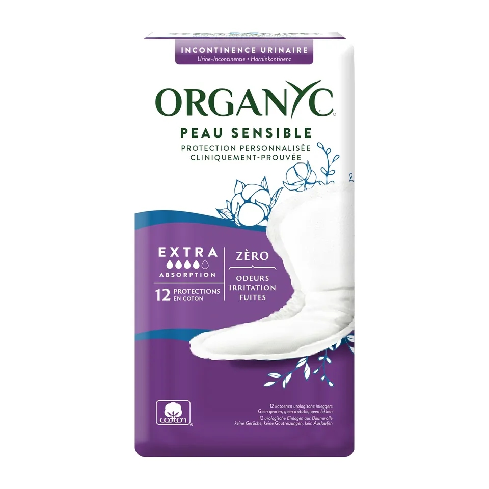 organyc-serviettes-fuites-urinaires-extra-peau-sensible-12-unit-s image 1