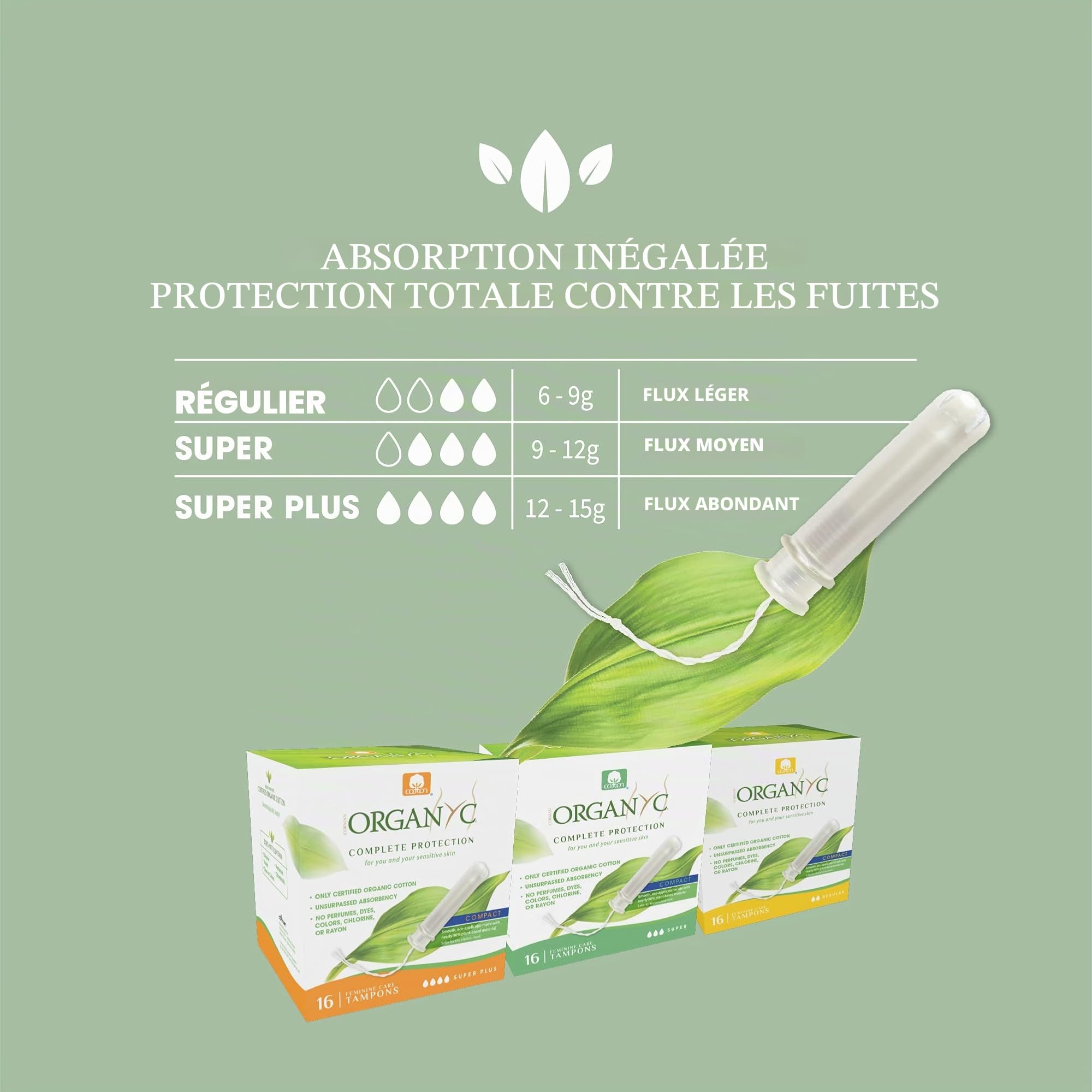 organyc-super-avec-co-applicateur-tampons-coton-bio-flux-abondant-16-unit-s image 6