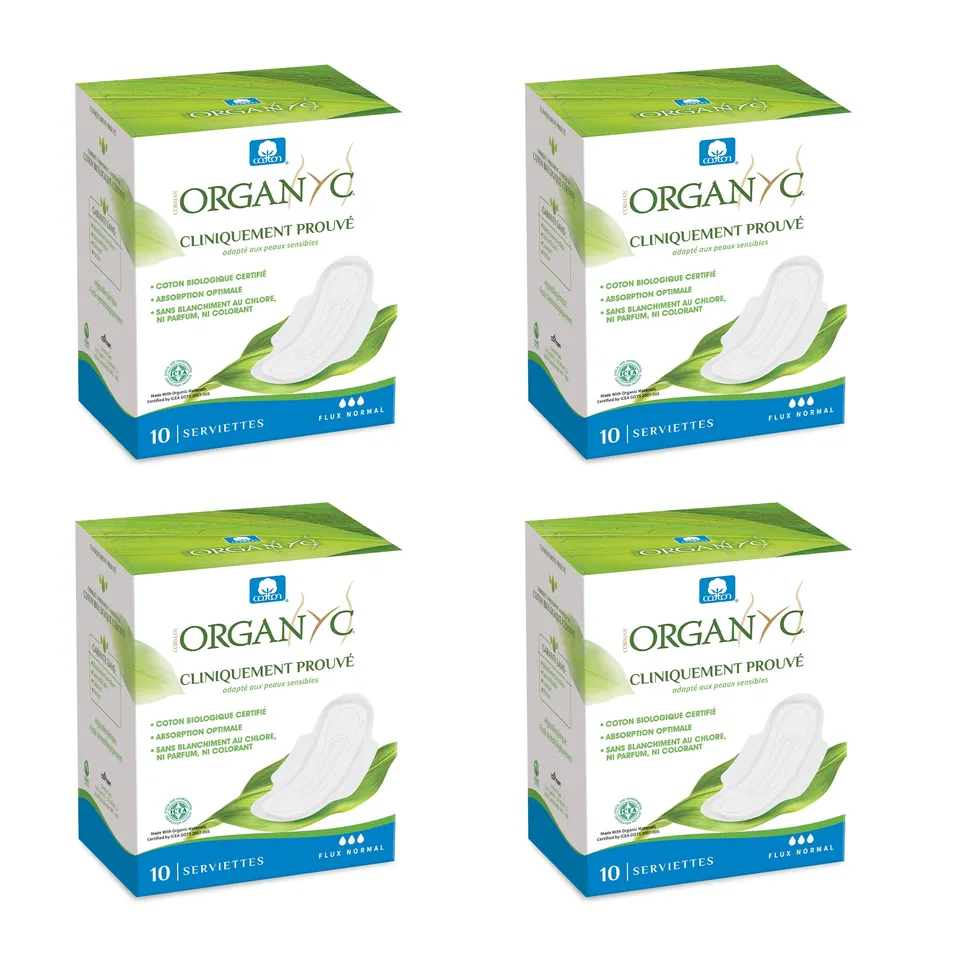 organyc-avec-ailettes-serviettes-hygi-niques-coton-bio-flux-mod-r-40-unit-s image 1