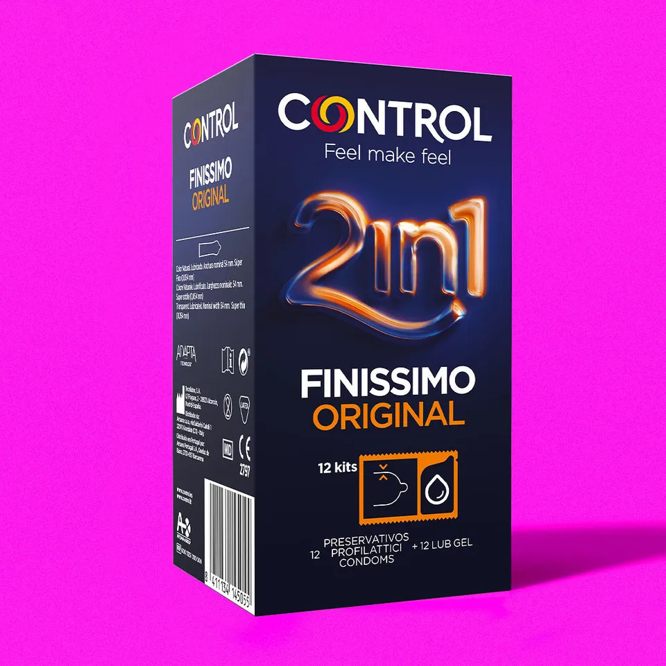 control-2-in-1-finissimo-original-12-kits-pr-servatif-fin-gel-lubrifiant image 1