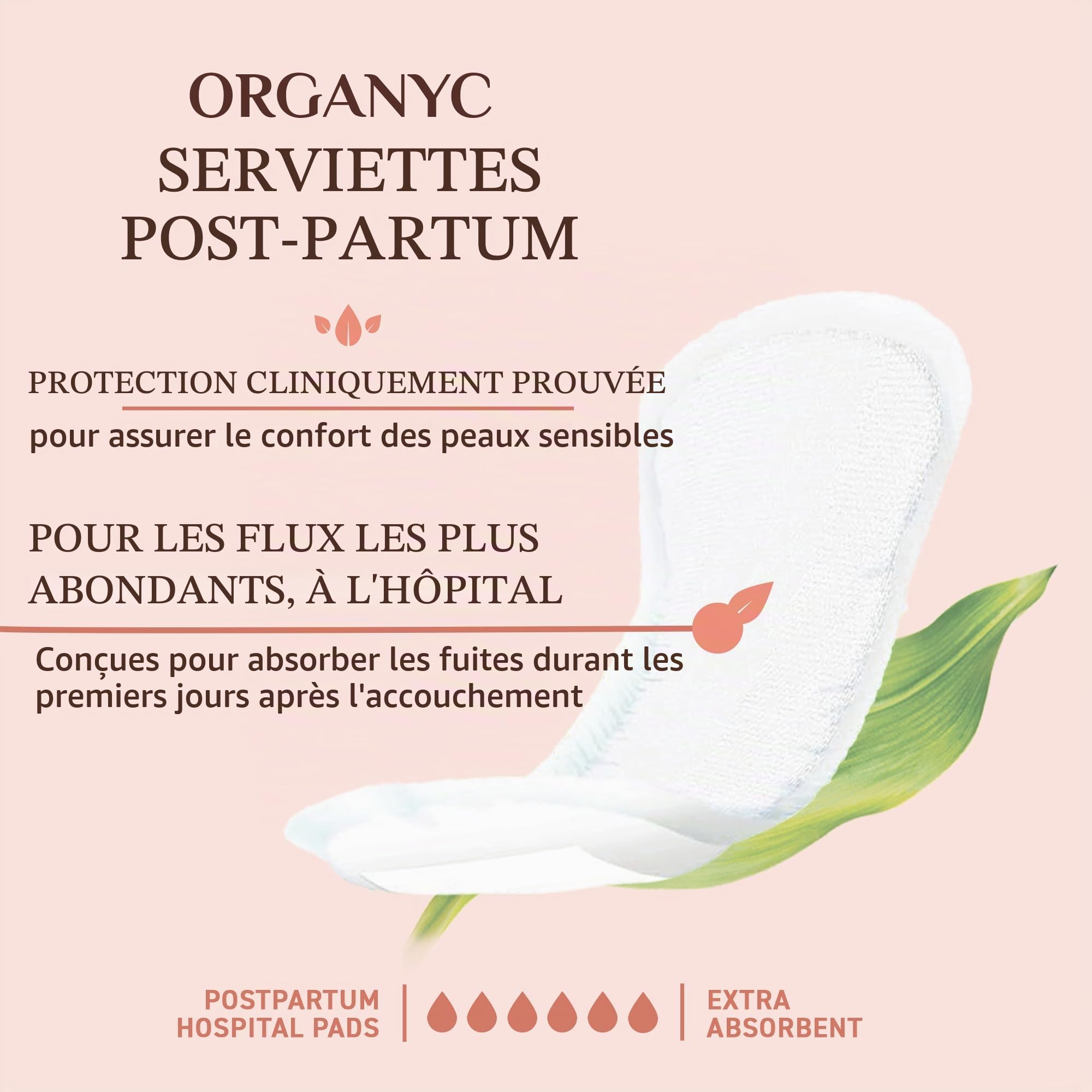 organyc-serviettes-hygi-niques-post-partum-maternit-100-coton-bio-12-serviettes image 2