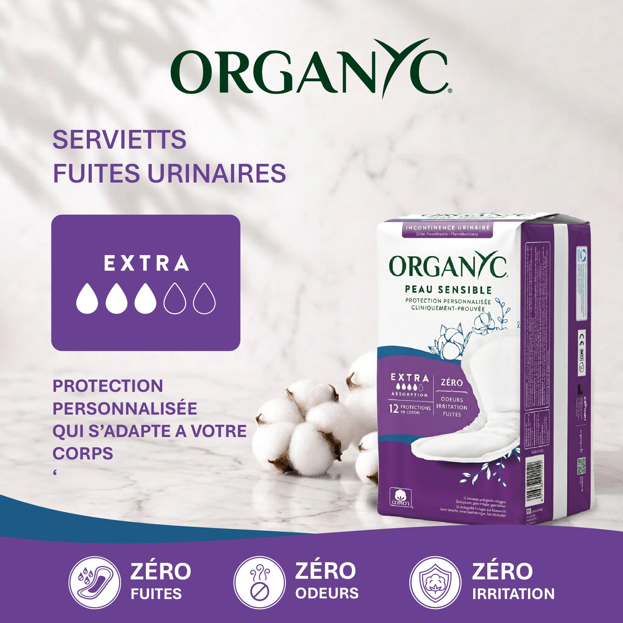 organyc-serviettes-fuites-urinaires-extra-peau-sensible-12-unit-s image 5
