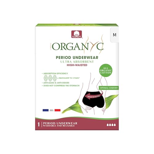 organyc-culotte-menstruelle-r-utilisable-coton-bio-taille-haute-noir-taille-m image 8